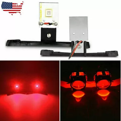 2x 2.5  Devil Eyes Demon Evil Eye LED Red For Projector Lens Headlight Retrofit • $12.98