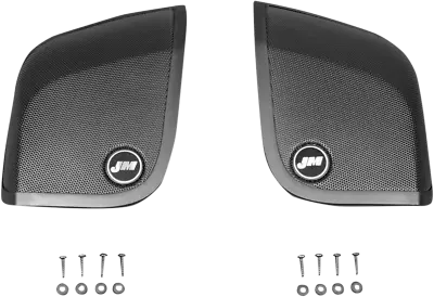 J&M Black Saddlebag Lid Speaker Grill Set For 14-19 Harley Davidson Touring FLHX • $99.95