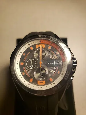 Studer Schild Cantor Chronograph Orange Dial Men's Watch • $280