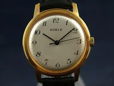 Vintage Retro Edele Swiss Gents Mechanical Watch NOS New Old Stock Circa 1970s • £70