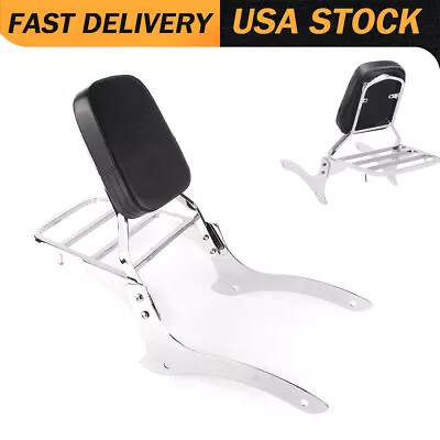 Backrest Sissy Bar With Luggage Rack Pad For Yamaha V Star XVS 1100 2000-2011 • $71.72