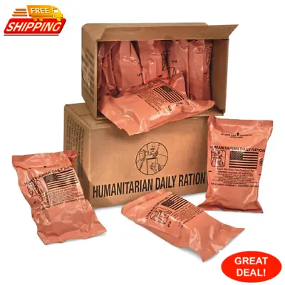 MRE 1 Case Of HDR U.S. Military Surplus Humanitarian Meals Ready To Eat FEMA • $44.52