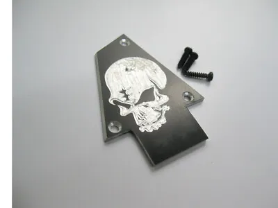 Hand Engraved Skeleton Aluminum Truss Rod Cover Fits Ibanez RG 7V Guitars • $22