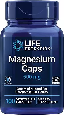 Life Extension Magnesium Caps 500mg 100 Vegetarian Capsule Fatigue Muscle Health • £13.37