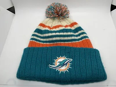 Miami Dolphins Beanie Hat NFL Team Headwear Winter Knit Logo OSFA • $10.15