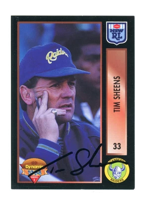 $1.29 • Buy ✺Signed✺ 1994 Dynamic Tim Sheens (Raiders) Signed NRL Card