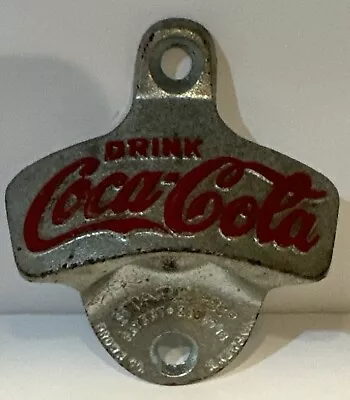 Coca Cola Wall Mount Metal Bottle Opener Starr  X  Brown Co. Made In USA Vintage • $15.89