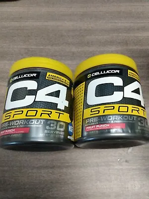 LOT OF 2 Cellucor C4 Sport Pre-WorkoutDietary Supplement Fruit Punch 30 Servings • $28