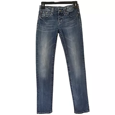 Miss Me Girls Size 14 Skinny Style JK540052 Embellished Cross Pocket Jeans • $19.99