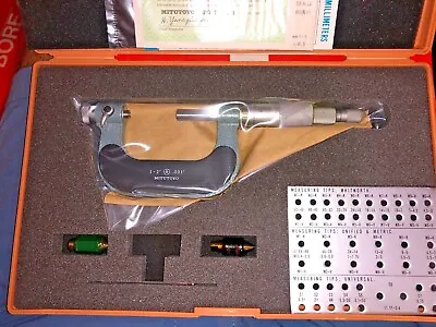 Mitutoyo 116-106 Series 116 Interchangeable-Anvil-Type Pana Micrometer 1 To 2  • $374.99