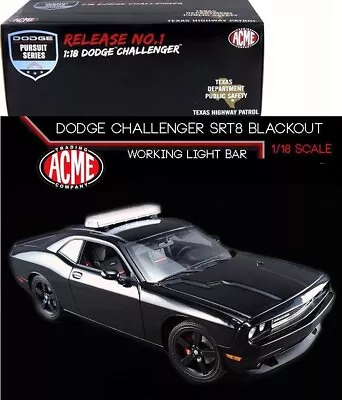 Acme Dodge Pursuit Series Dodge Challenger Srt8 Limited To 510pcs 1/18 A1806008 • $42