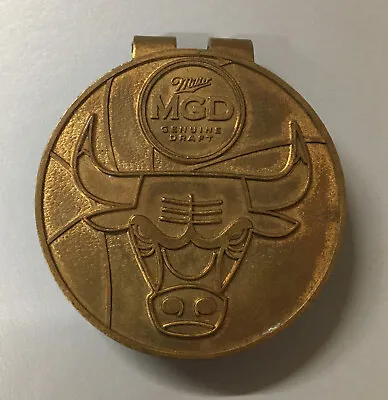 Vintage Money Clip Miller MGD Chicago Bulls Brass Basketball NBA  Unfinished • $20