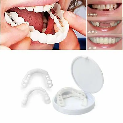 $19.99 • Buy Dentures Temporary Replacement Tooth Kit For Top Or Bottom Missing Teeth