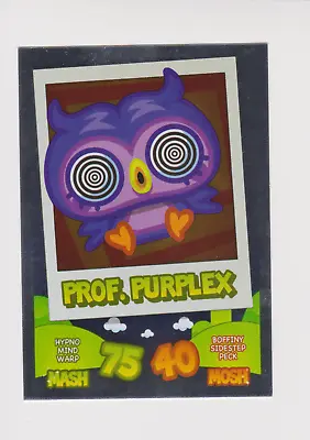 Moshi Monster Mash Up Trading Card Rainbow Foil PROF.PURPLEX (Rare) MINT • £4.99