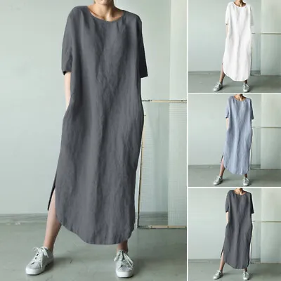 $28.40 • Buy ZANZEA Womens Short Sleeve Casual Nightwear Sleepwear Oversized Pajamas Dress AU