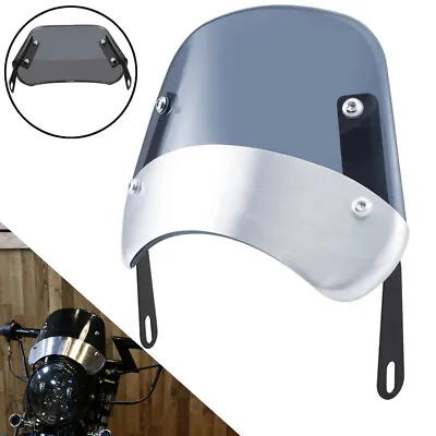 5-7'' Round Smoke Headlight Windshield Motorcycle Fairing Windscreen Universal • $28.34