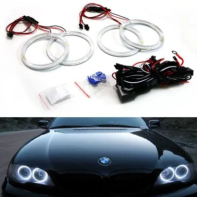 Xenon Headlight 240-SMD LED Angel Eyes Halo Rings For BMW LCI E46 3 Series Coupe • $44.99