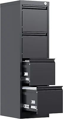 Metal Office File Storage Cabinets With 4 Drawers Steel Filling Cabinets • $209.99