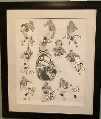 1999 Denver Broncos Team Signed Lithograph Auto Davis Sharpe McCaffrey Shanahan • $149.99