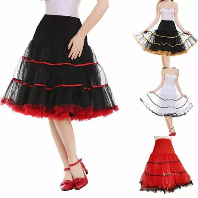 18 Colors 1950S Short Petticoat 50s Vintage Rockabilly 26  Long Net Underskirt • £8.88