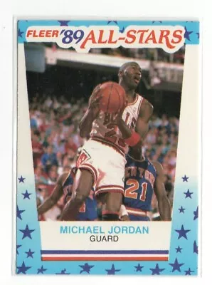 1989-90 FLEER Basketball MICHAEL JORDAN All-Star Sticker CHICAGO BULLS #3 • $11.99