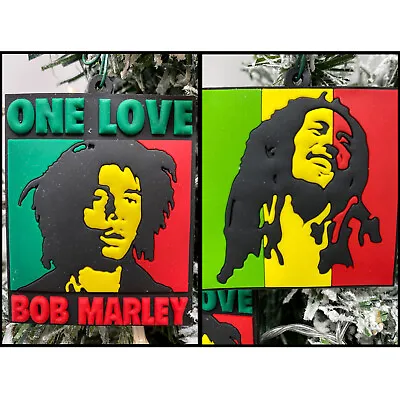 Bob Marley One Love  Reggae Music Christmas Ornament 2 Piece Set • $9.99