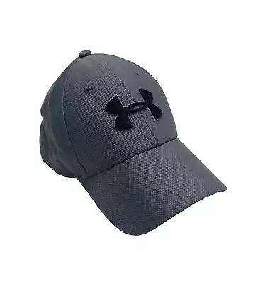 Under Armour Cap Mens  Stretch Fit UA Armourvent AV Wicking Grey Core Sports M/L • £9.99