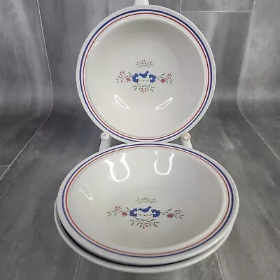 Vintage Set Of 3 Newcor Stoneware #5003 Homespun 7” Coupe Soup Cereal Bowls 1986 • $16.99