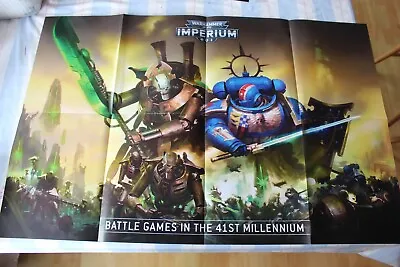 Games Workshop A1 Warhammer 40k Imperium Poster Necrons Vs Space Marines New GW • £6.21