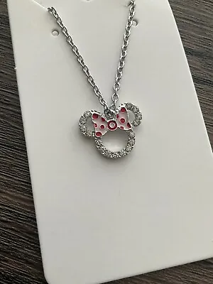 Minnie Mouse Inspired Necklace Pendant Jewellery For Women Girls • £6.99