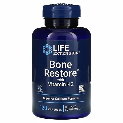 $18.19 • Buy Bone Restore With Vitamin K2, 120 Capsules