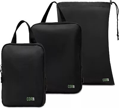 Compression Packing Cubes | Set Of 2 Travel - Packing Cube Travel 3-Pack Black • $13.99