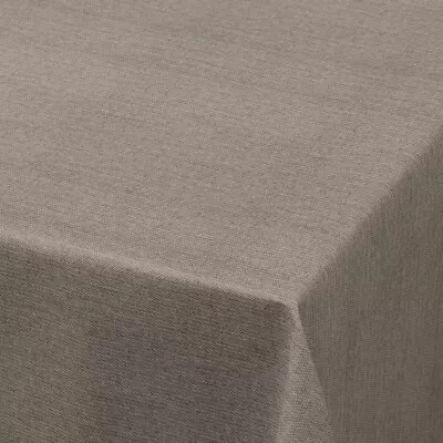 Plain Linen Look Textured Grey Gouda Pvc Vinyl Wipe Clean Tablecloths • £5.15