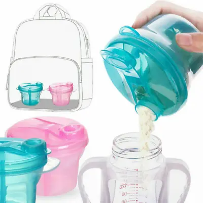 3 Grid Infant Baby Milk Powder Dispenser Portable Snack Pot Storage Containers • £4.93