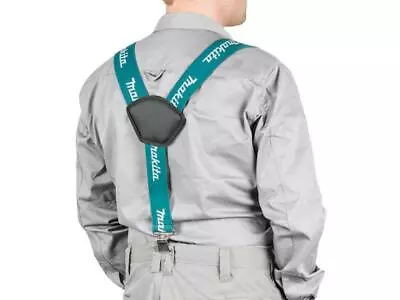 £21.95 • Buy Makita Blue Adjustable 50mm Wide Work Braces Heavy Duty Trouser Clips E-05402