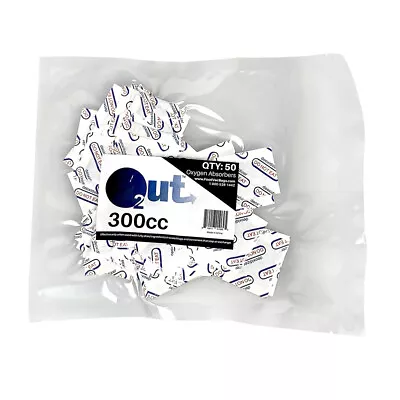 $10.99 • Buy 300cc Oxygen Absorbers - 50 Per Pack O2 Out - Dried Food Storage