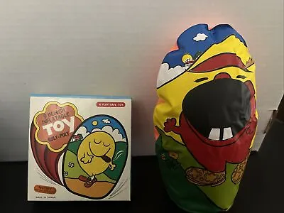 Noisy Inflatable Roly Poly Bop Bag Blow Up Toy W/ Box Vintage Monster Men Nos • $7.49