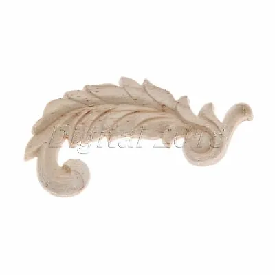 $2.99 • Buy European Style Wood Carved Flower Decal Onlay Applique Furniture Mirror Decor