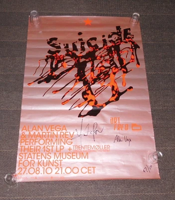 $1799.99 • Buy SUICIDE Signed Concert Poster 23.5  X 33.5  Aug 2010 Denmark ALAN VEGA Punk RARE