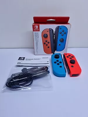 Nintendo Switch Joy Con Controller Pair - Neon Blue Neon Red - Like New • $59