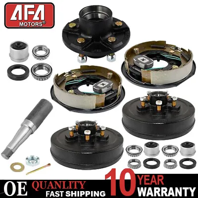 5 On 4.5 Trailer Hub Drum Kits With 10 X2-1/4  Electric Brakes For 3500 Lbs Axle • $44.99