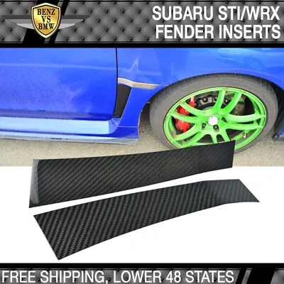 Fits 15-21 Subaru WRX STI Fender Inserts Vent Overlay Trim Cover Carbon Fiber-CF • $231.65