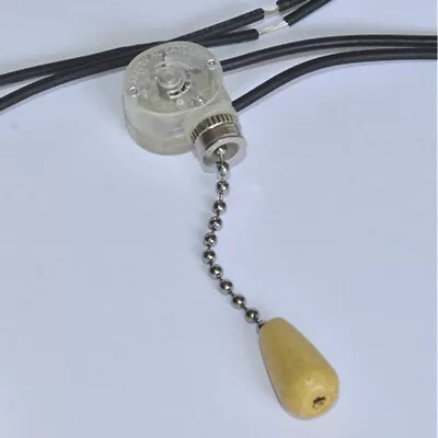 Pull Cord Chain Switch Control Light Ceiling Fan Wall Bedside Lamp Replacement • £3.28