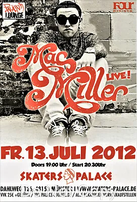 Mac Miller Poster Show Concert 12  X 18  • $12.95