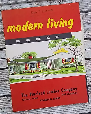 Modern Living Homes 1958 Architecture House Plan Blueprints Mid Century Modern • $40