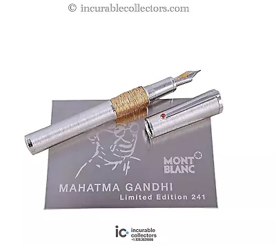 Rare Montblanc Mahatma Gandhi Great Characters Le 241 Fountain Pen 18k Gold • $25500