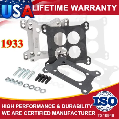 2 Barrel To 4 Barrel 1933 Carb Carburetor Adapter Kit Spacer Accessory Aluminum • $22.99