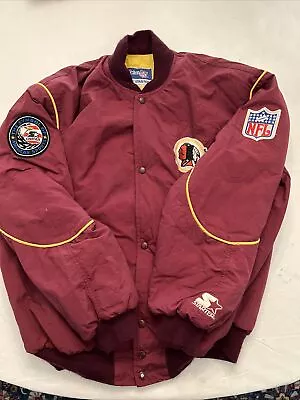 Vintage 90s Washington Redskins Starter Bomber Jacket Team NFL Sz M USA Made • $59.99