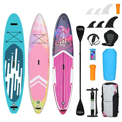 ELECWISH Inflatable Stand Up Paddle Board 11' SUP Set Wit Kayak Seat Pump Bag US • $219.99