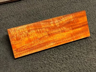 EXHIBITION GRADE Hawaiian Curly Koa Billet Wood:  8.5  X 2.875+  X 0.75  • $20